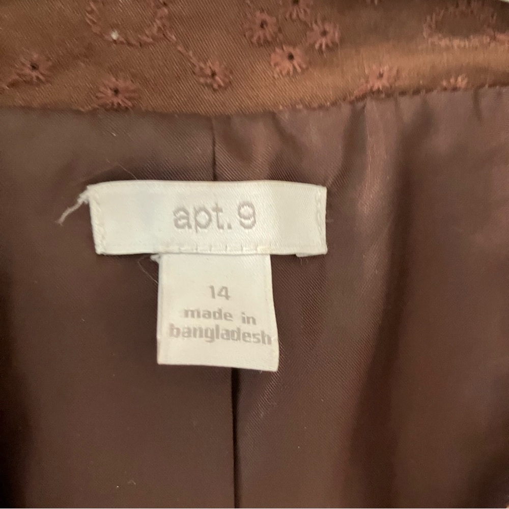 Apt.9 Brown Blazer size 14 - Picture 3 of 3